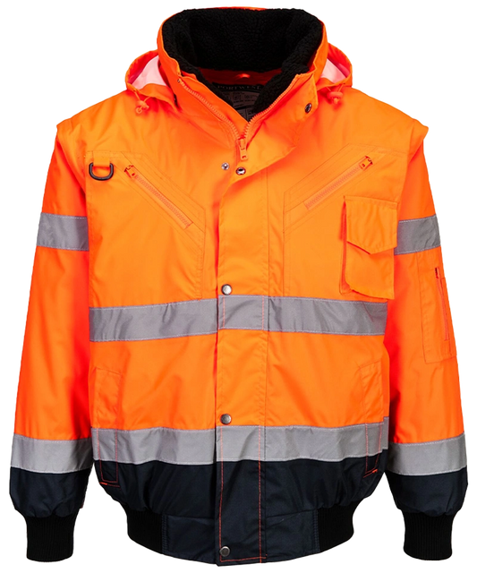 Portwest high-visibility 3 in 1 jas Oranje C465 voorkant