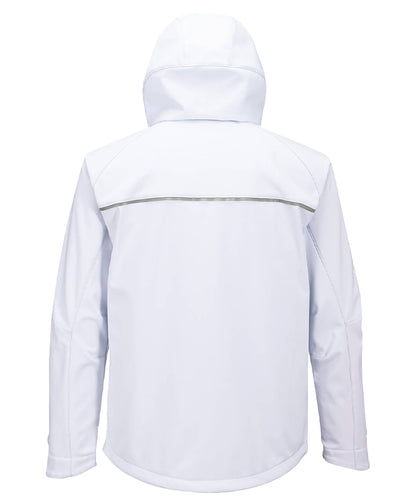 Softshell schildersjas Portwest DX474 wit achterkant 