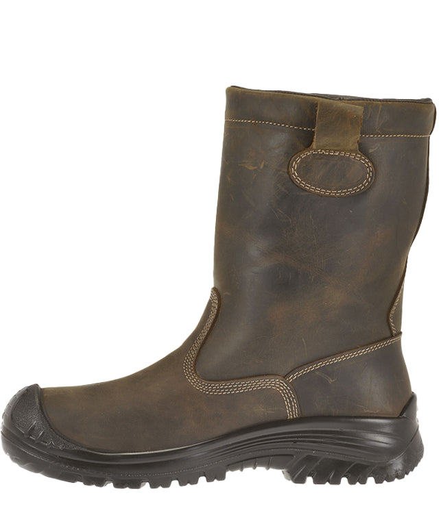 Werklaarzen S3 Montana ongevoerd donkerbruin binnenkant