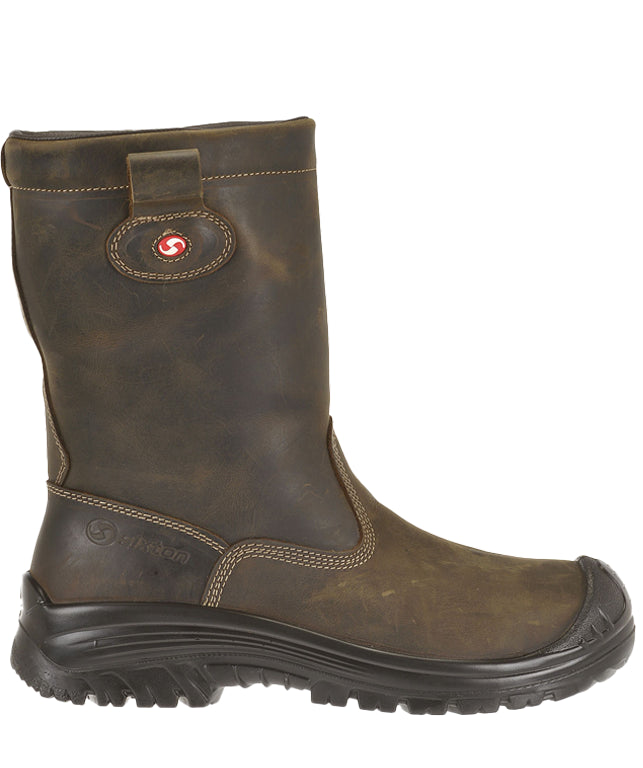 Werklaarzen S3 Montana ongevoerd donkerbruin zijkant