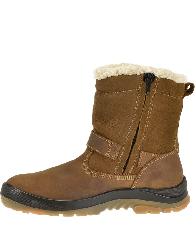 Gevoerde werklaarzen S3 Moena bruin binnenkant met ritssluiting