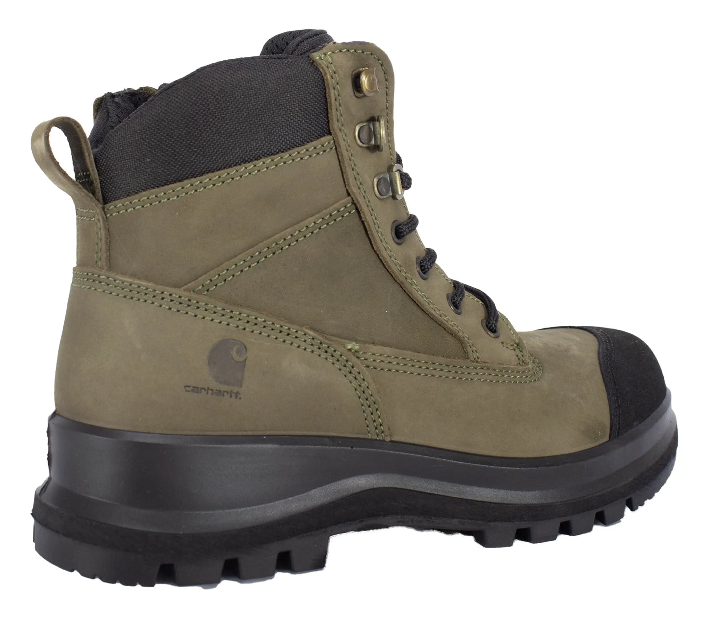 Werkschoenen Carhartt Detroit Groen met rits S3 SRC HRO achterkant