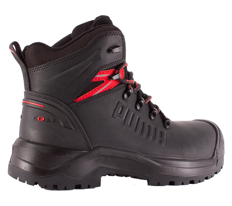 Puma werkschoenen IRON HD BLK MID S3S SR 63274 achterkant