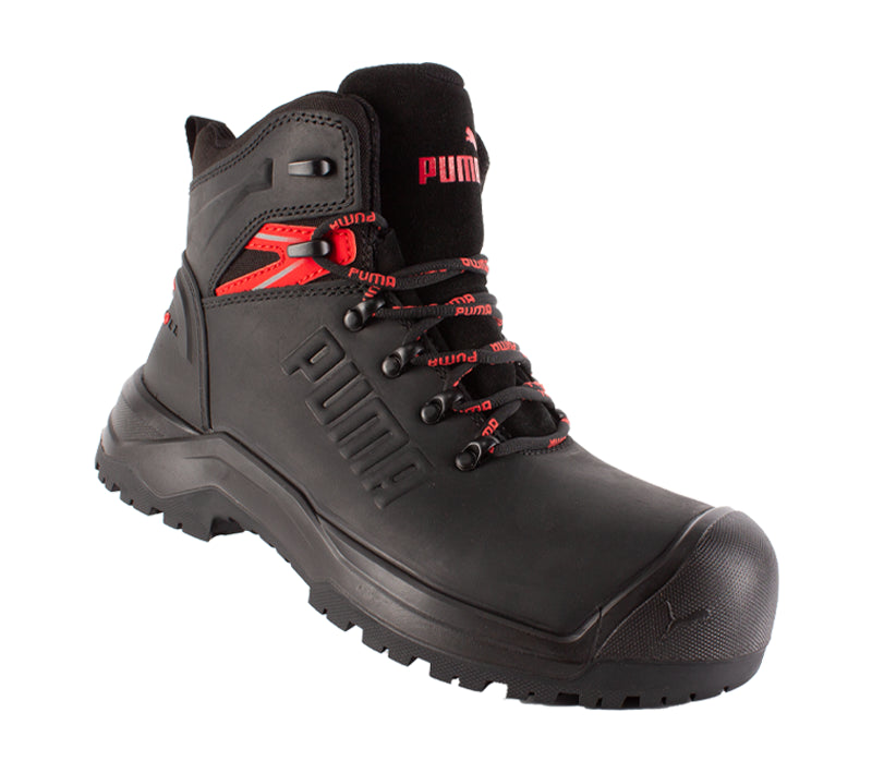 Puma werkschoenen IRON HD BLK MID S3S SR 63274 schuin
