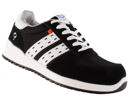 Quick werkschoenen S1P SRC Sprint Zwart schuin