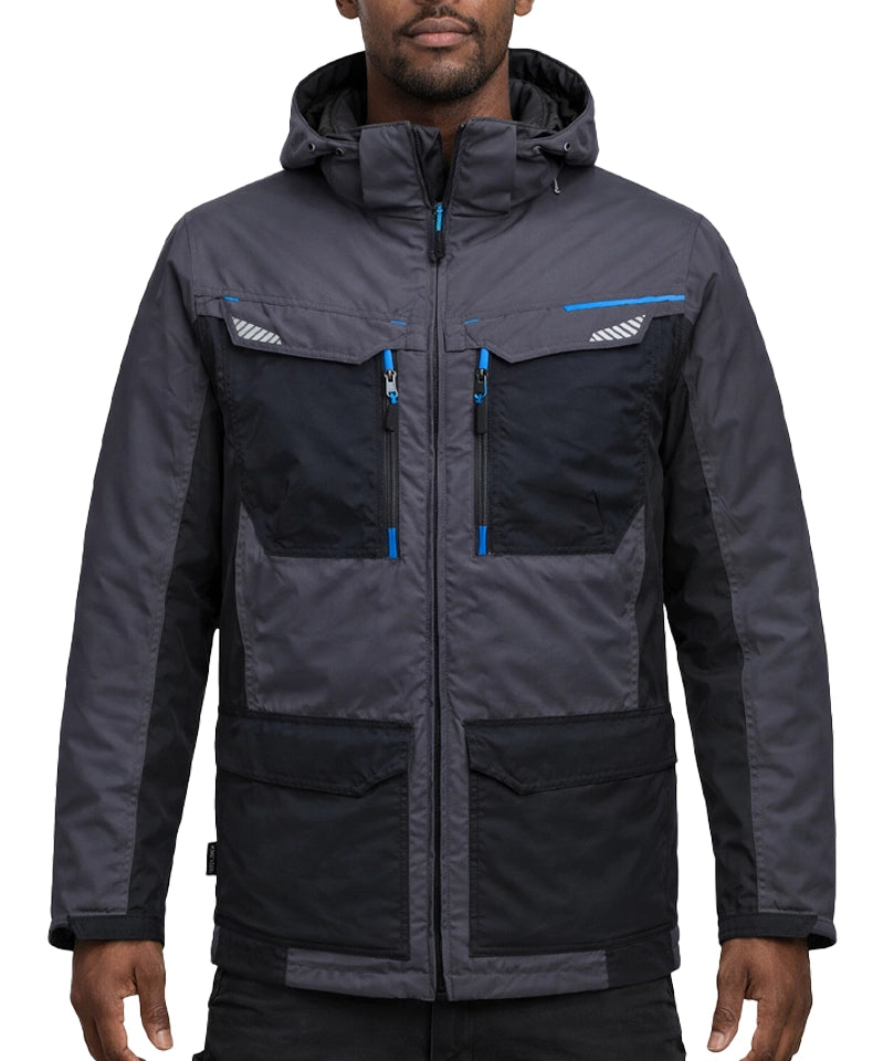 Winterjas Portwest T740 grijs aan model