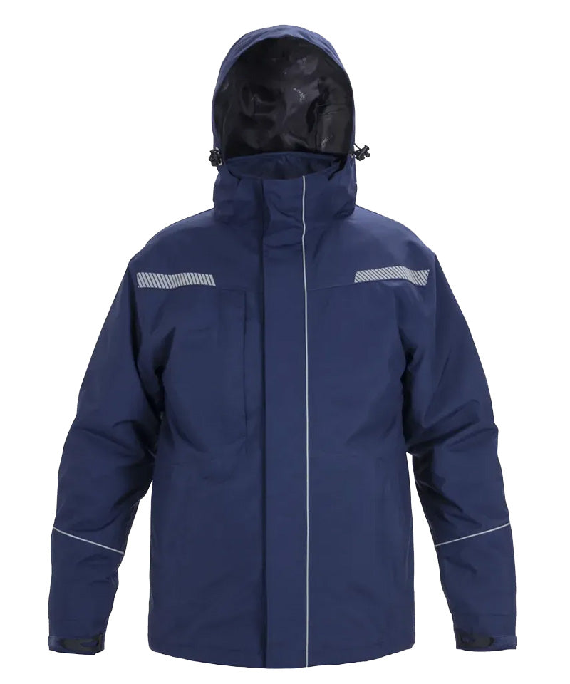 Gevoerde winterjas Hydrowear Basel navy voorkant