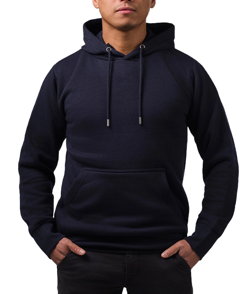 Back to Basics Basic Hoodie Timmy navy aan model
