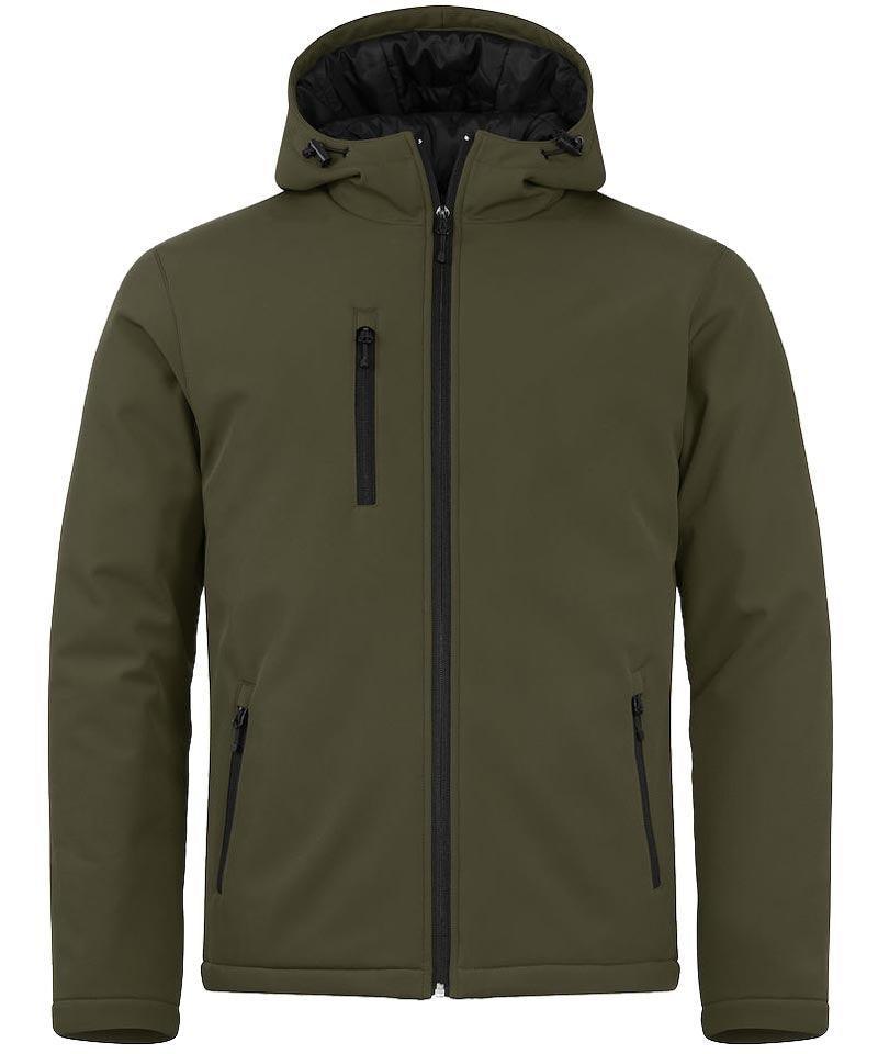 Softshell Clique gevoerd capuchon groen