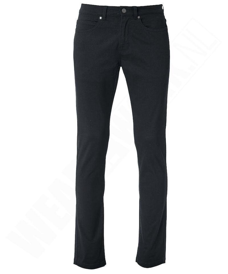 Stretch werkbroek Clique heren zwart voorkant