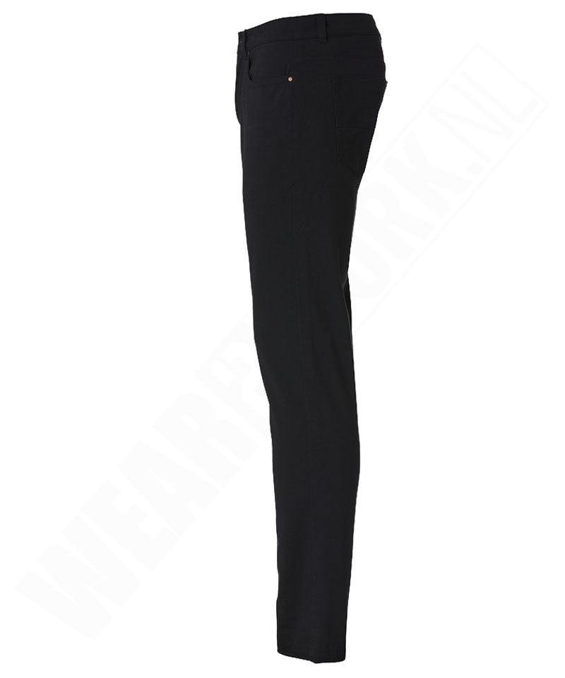 Stretch werkbroek Clique heren zwart zijkant