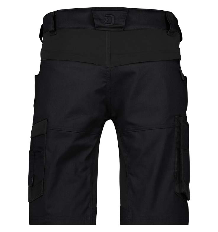 Dames korte werkbroek dassy axis zwart next achterkant
