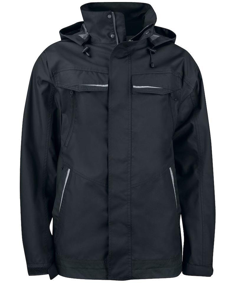 Projob gevoerde werkjas 4441 zwart voorkant