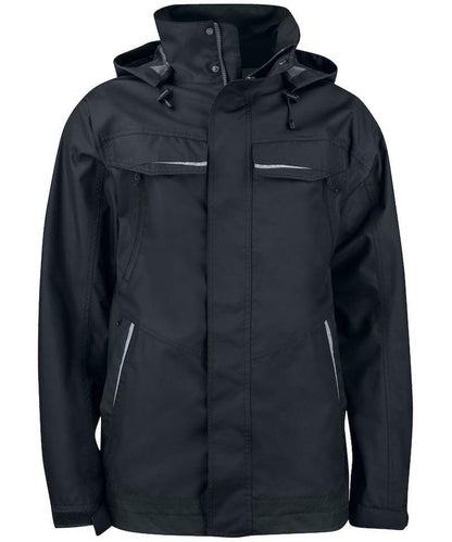 Projob gevoerde werkjas 4441 zwart voorkant