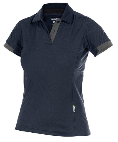 Dames poloshirt Dassy Traxion 100% polyester navy