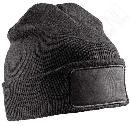 Muts met patch zwart
