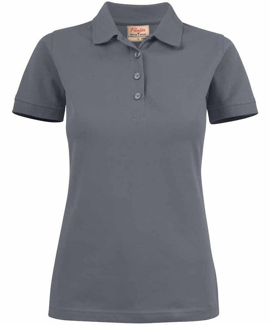 Dames poloshirt Surf stretch Printer antraciet