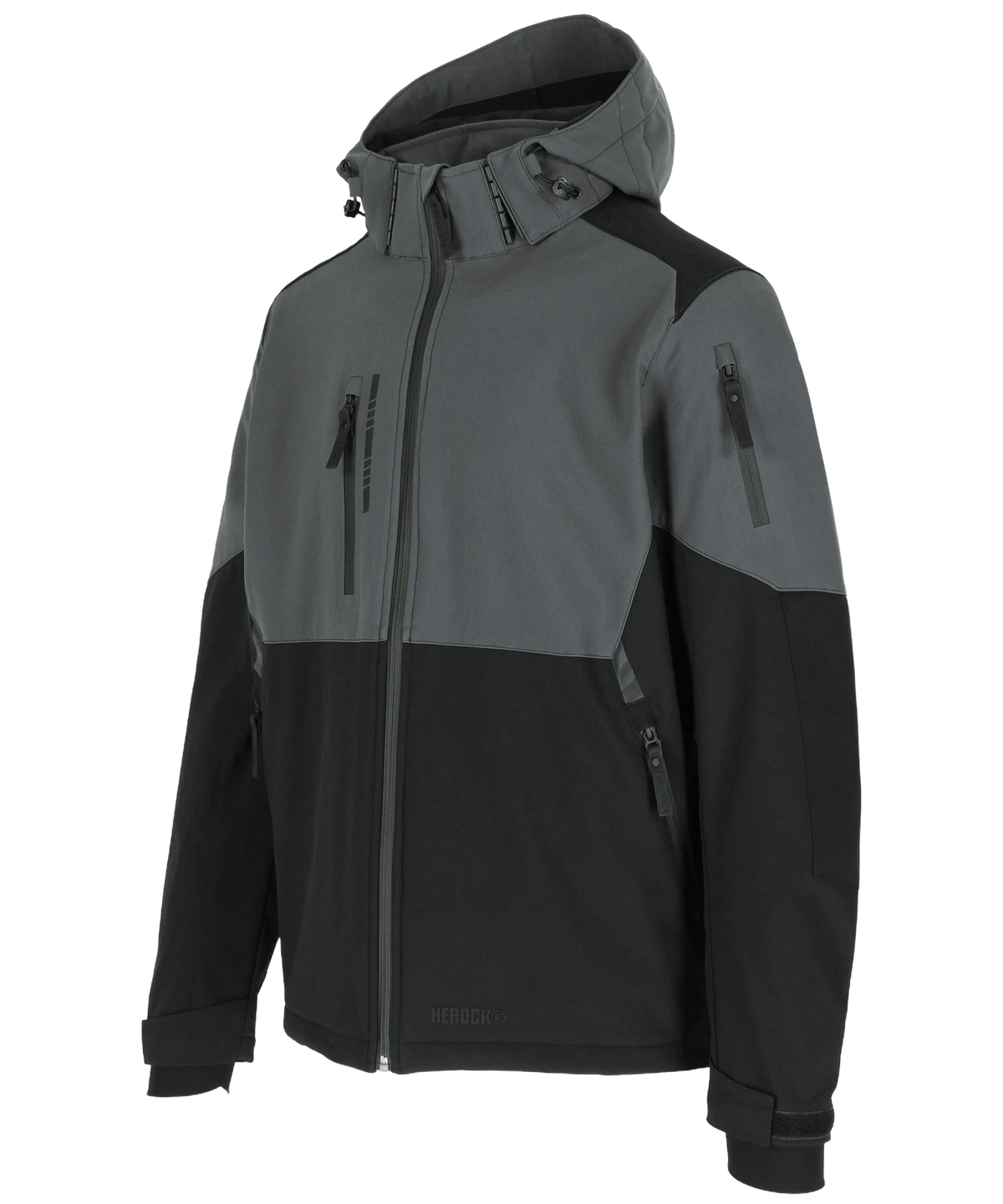 Herock Stretch softshell jas Ragnar grijs zwart links