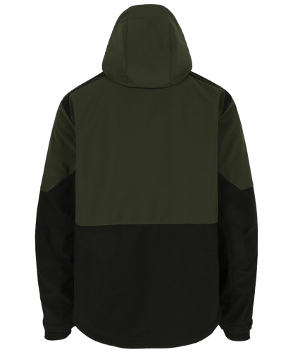 Herock Stretch softshell jas Ragnar groen zwart achterkant