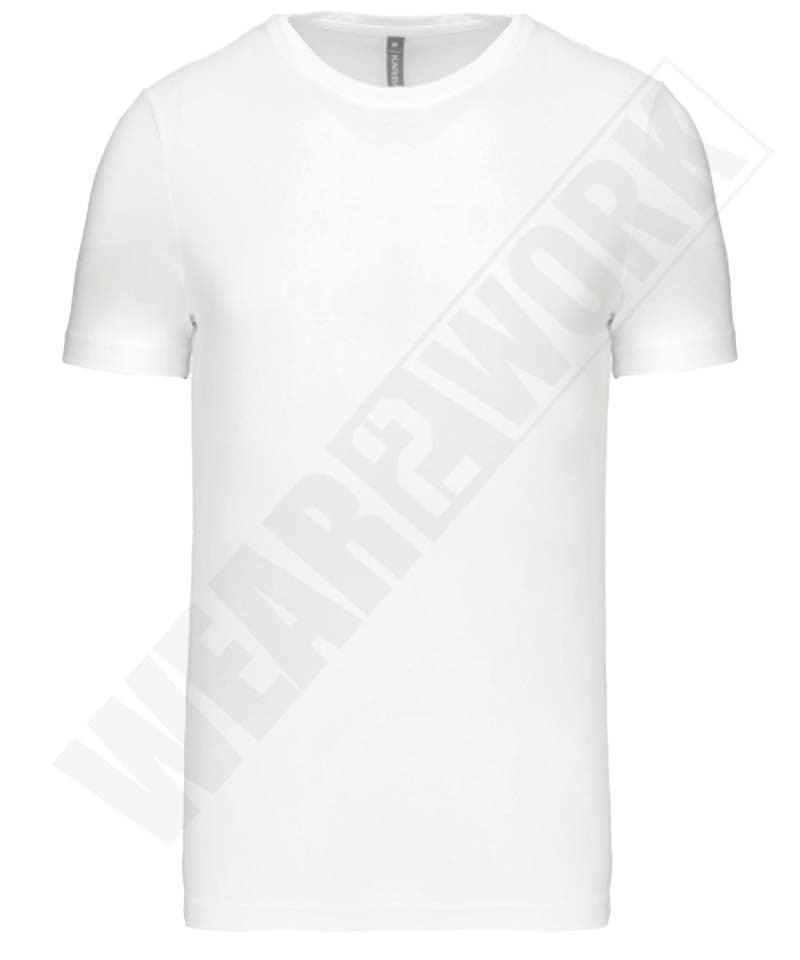 T-shirt ronde hals Kariban wit