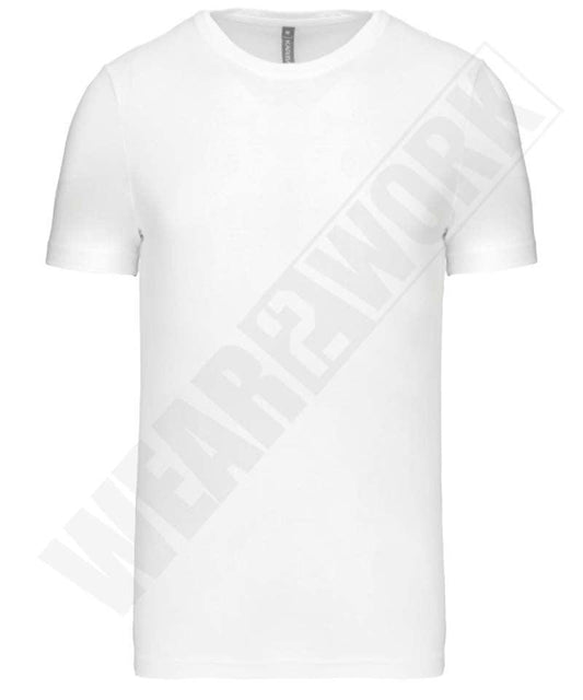 T-shirt ronde hals Kariban wit