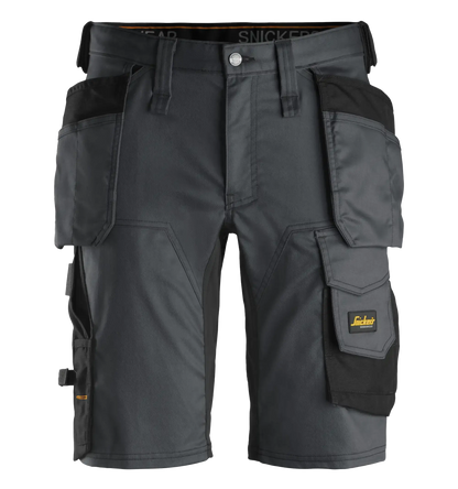 Snickers korte werkbroek stretch 6141 grijs