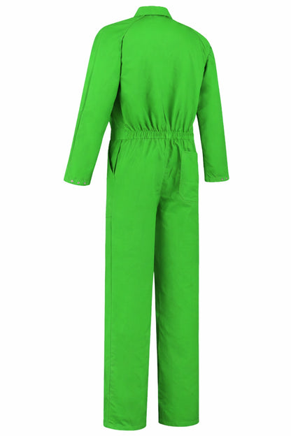 Overall Drukknoop polyester/katoen Appelgroen