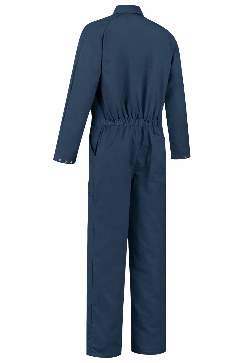 Overall Drukknoop polyester/katoen navy achterkant
