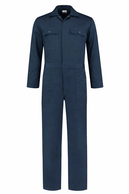 Overall Drukknoop polyester/katoen navy voorkant