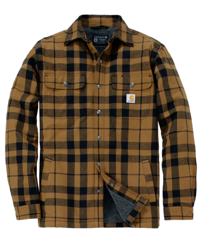 Carhartt gevoerd overhemd 107017 Bruin voorkant