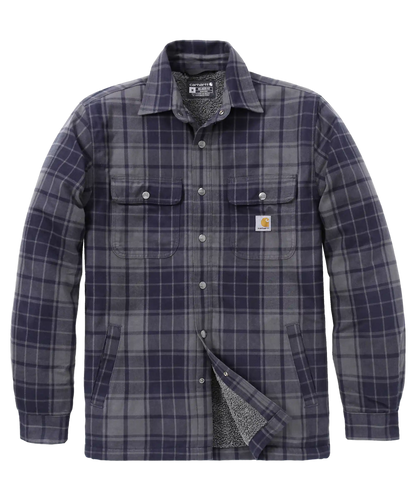 Carhartt gevoerd overhemd 107017 Navy voorkant