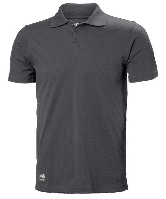 Poloshirt Manchester Classic Helly Hansen antraciet voorkant