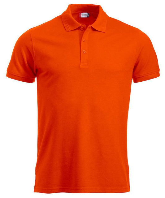 Poloshirt Clique Manhattan Fluor oranje voorkant