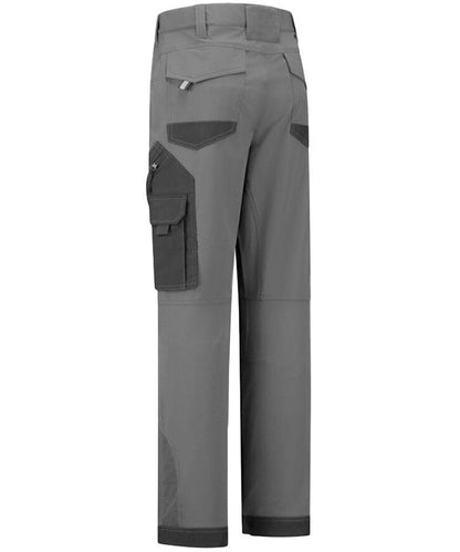 4-Way stretch ripstop Werkbroek  grijs achterkant