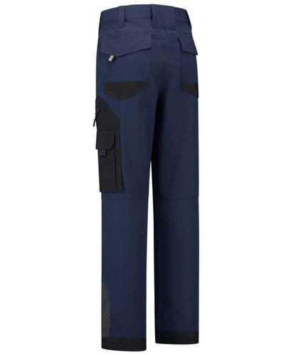 4-Way stretch ripstop Werkbroek  navy achterkant