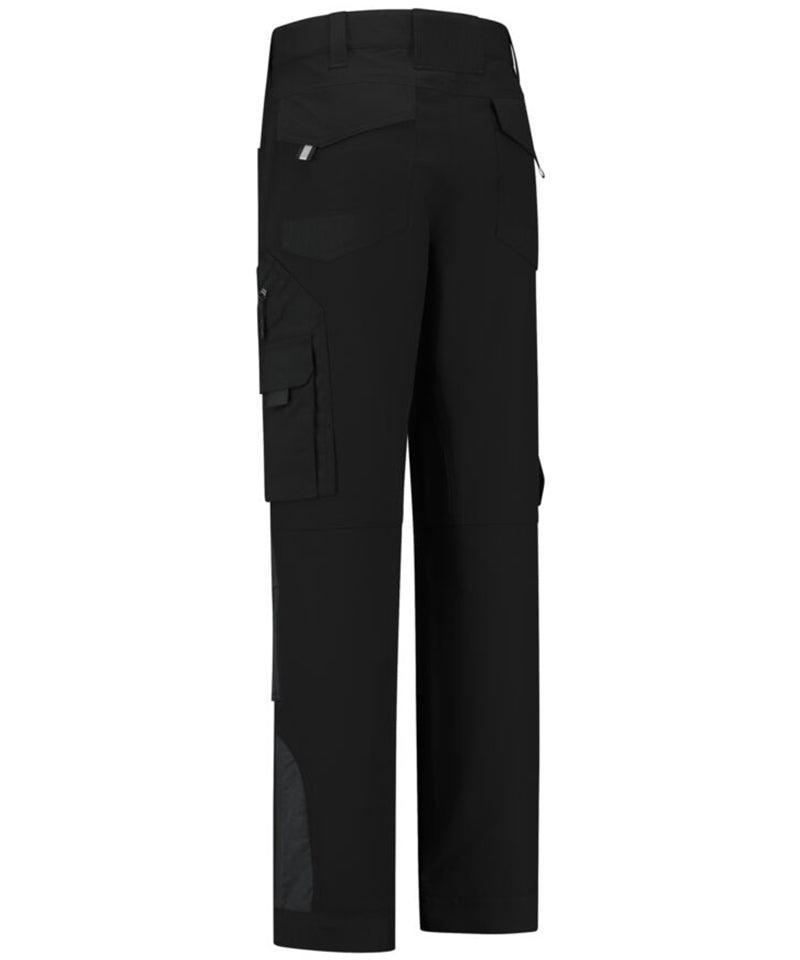 4-Way stretch ripstop Werkbroek zwart achterkant