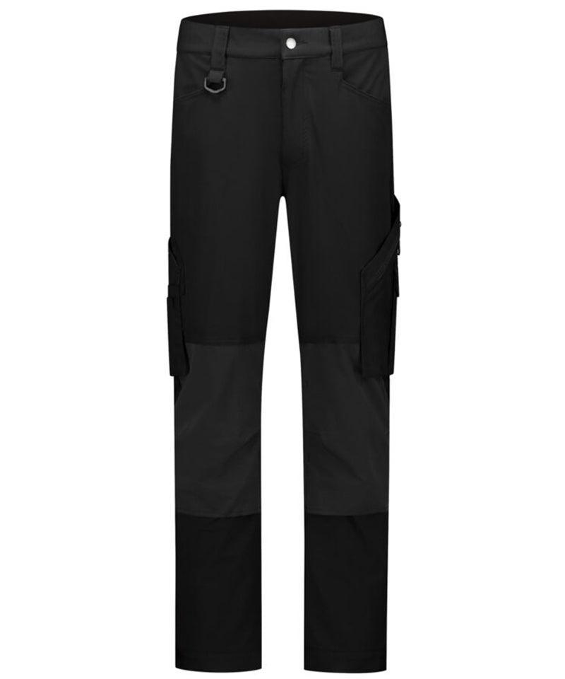 4-Way stretch ripstop Werkbroek zwart voorkant
