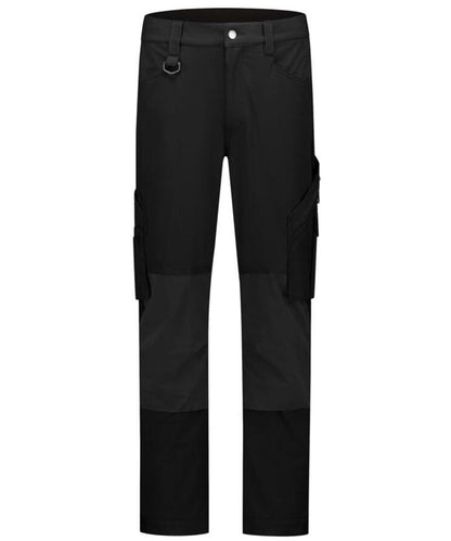 4-Way stretch ripstop Werkbroek zwart voorkant