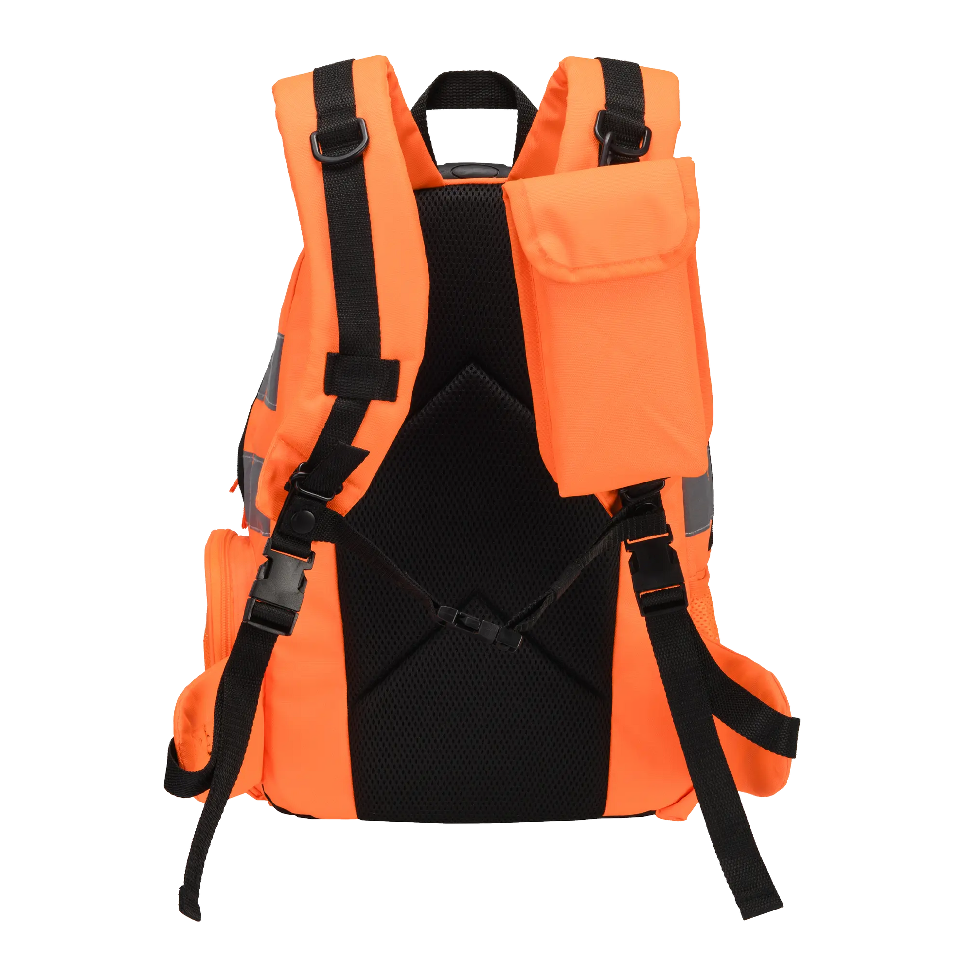 High-vis rugzak oranje achterkant