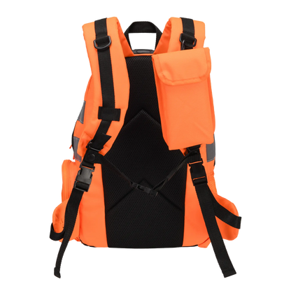 High-vis rugzak oranje achterkant