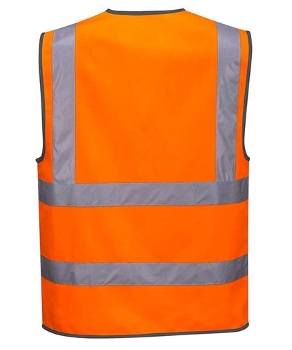 Veiligheidshesje met rits oranje achterkant