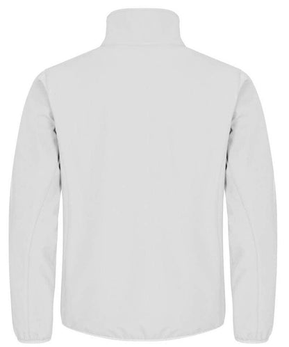 Softshell jas Clique classic wit achterkant