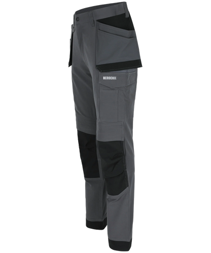 Herock Stretch Werkbroek Silvar grijs zijkant rechts