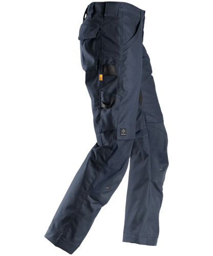 Snickers werkbroek canvas 6324 blauw rechts