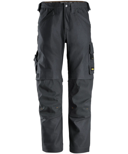Snickers werkbroek canvas 6324 zwart voorkant