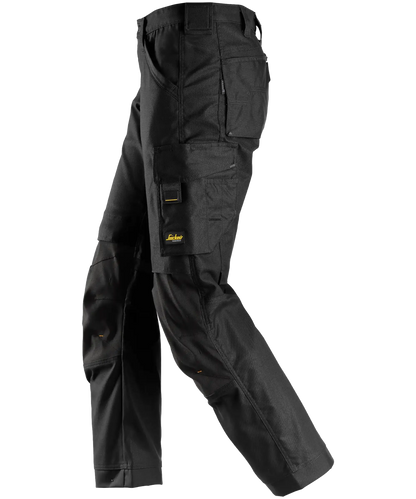 Snickers werkbroek canvas 6324 zwart links