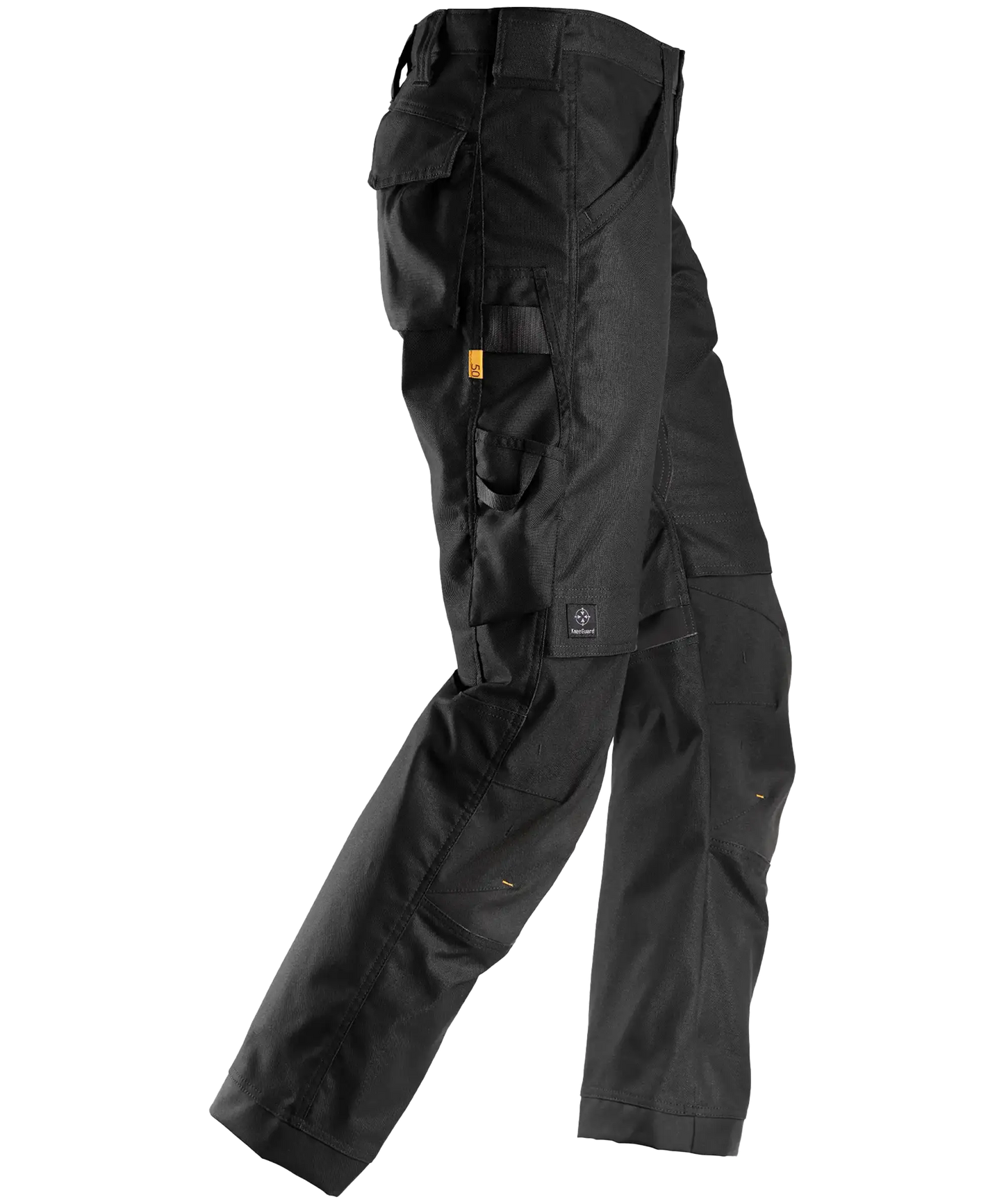 Snickers werkbroek canvas 6324 zwart rechts