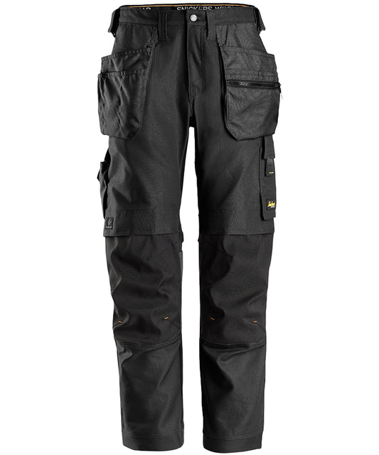 Canvas werkbroek Snickers 6224 voorkant zwart