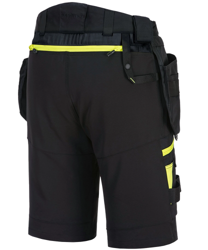 Korte werkbroek 4-way stretch DX444 achterkant schuin