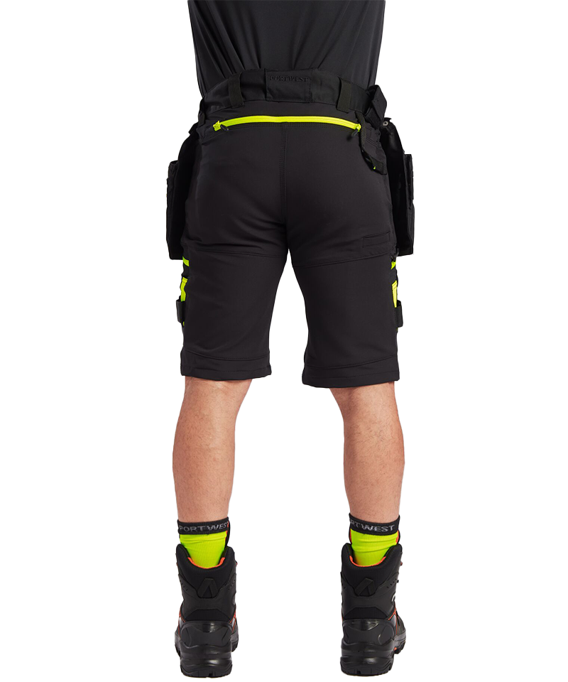 Korte werkbroek 4-way stretch DX444 aan achterkant